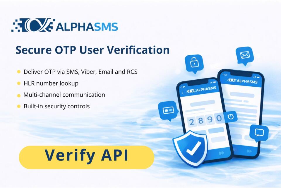 AlphaSMS Verify API - безопасная верификация пользователей через OTP